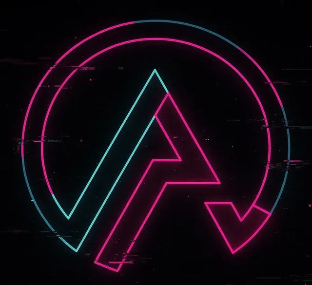 Neonowy logotyp zaprojektowany z pomocą AI